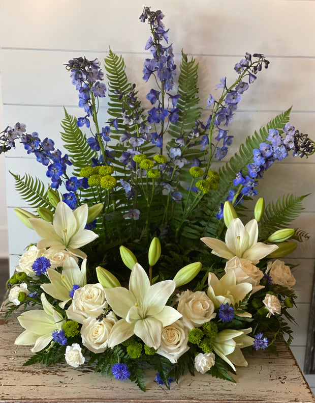 Blue & White Urn