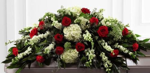 garden elegance casket spray dancing elegance Casket Spray