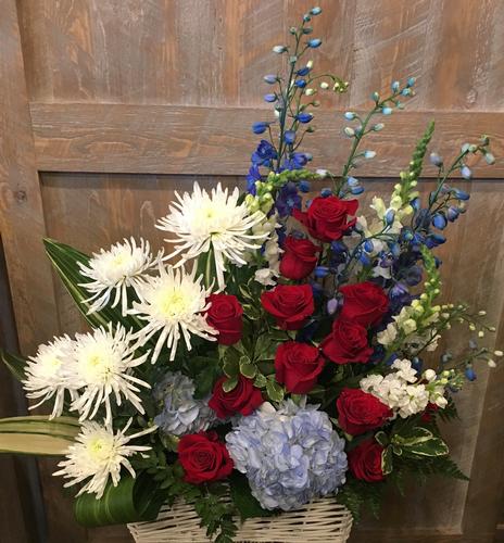 Honor Basket Tribute Flower Bouquet